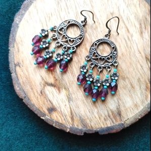 Boho Flower Bead Earrings